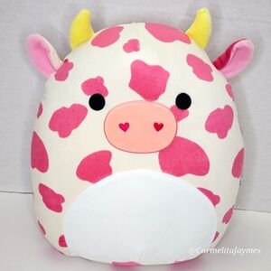❤️ EVANGELICA 🐮 Pink Spotted Cow w Heart Nose Valentine 2025 Squishmallow NWT